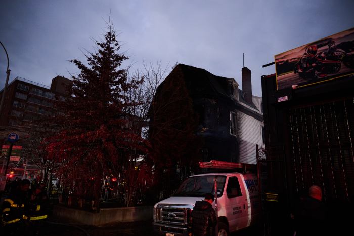 burned home in bath beach