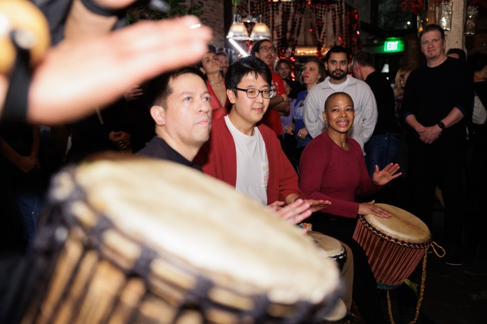 Felling it coming in the air tonight: Students from Brooklyn Music School perform during the annual Phil Collins Day celebration