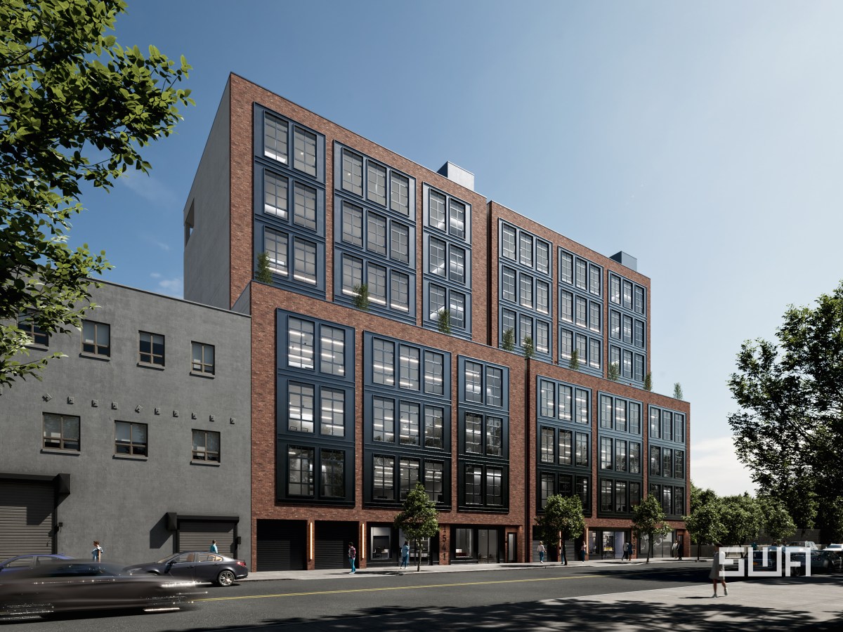 A rendering of the planned seven-story mixed-use building at 1547 60th St. in Borough Park.