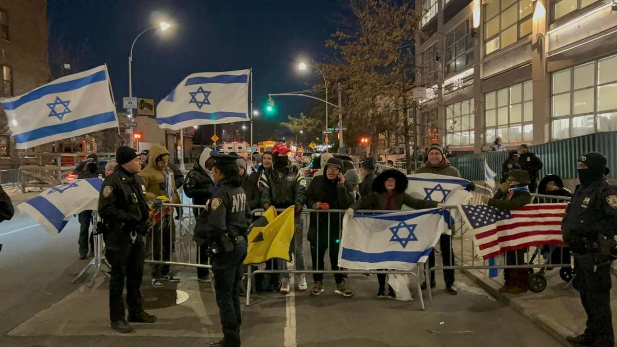 pro-israel protestors in borough park