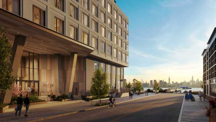 rendering of the riverie greenpoint affordable housing lotto