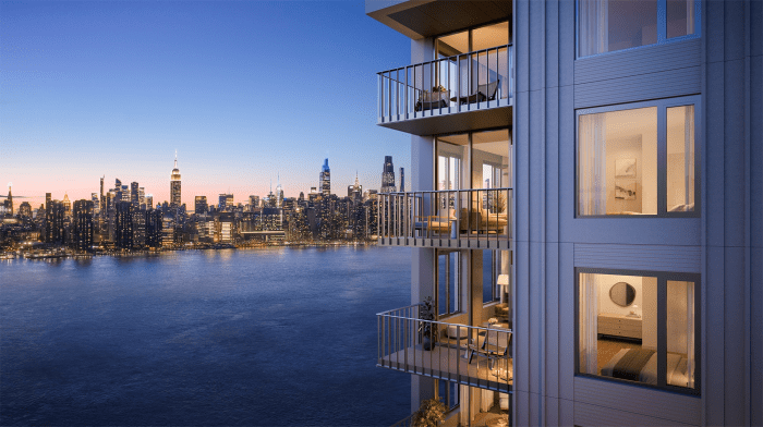 balconies at the riverie in greenpoint