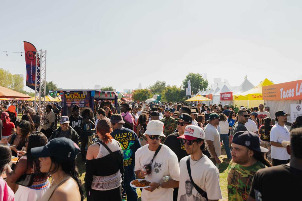 crowd at family style food festival