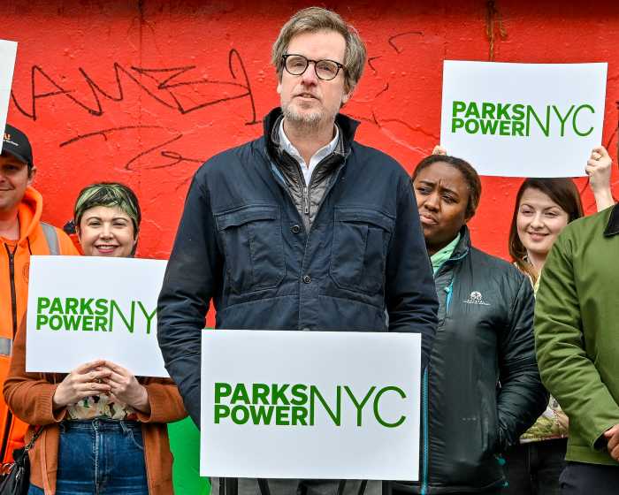 adam ganser at parks rally