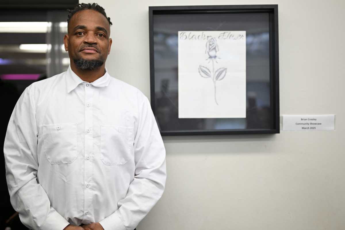 rikers island detainee brian croskey with his art