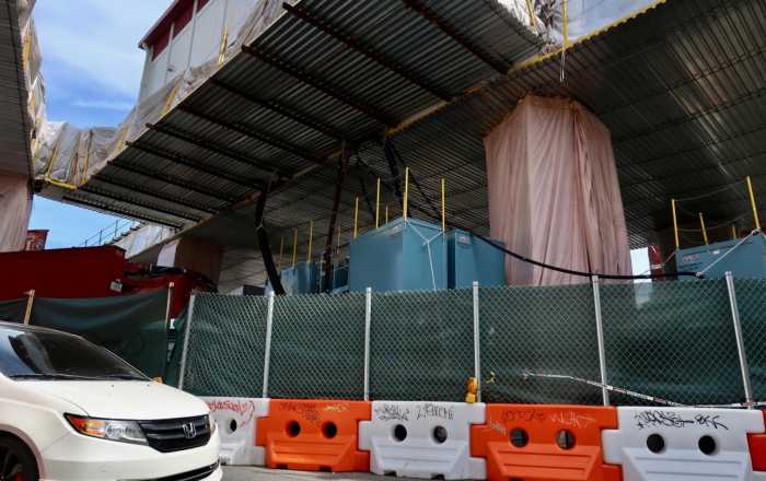 construction below m line in bushwick