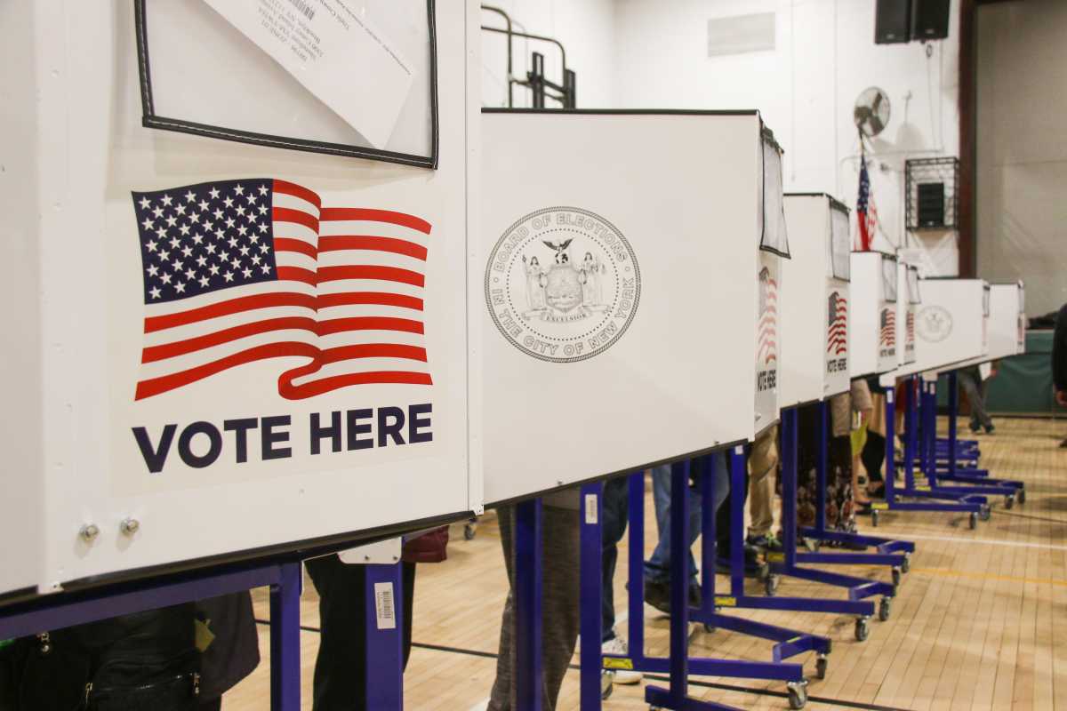 voting booths primary election brooklyn