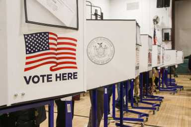 voting booths primary election brooklyn