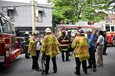 firefighters on scene of deadly marine park roof collapse