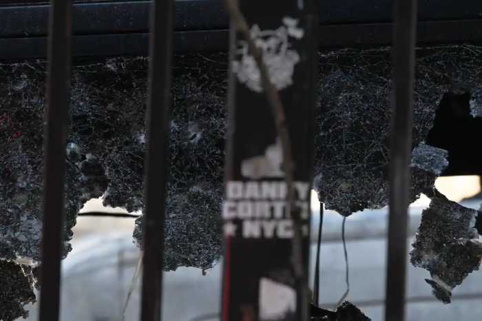 damaged police car 