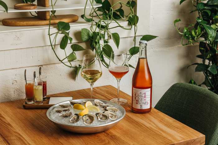 wine and oysters