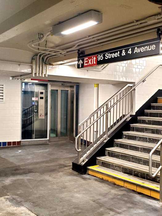subway station stairs and elevator