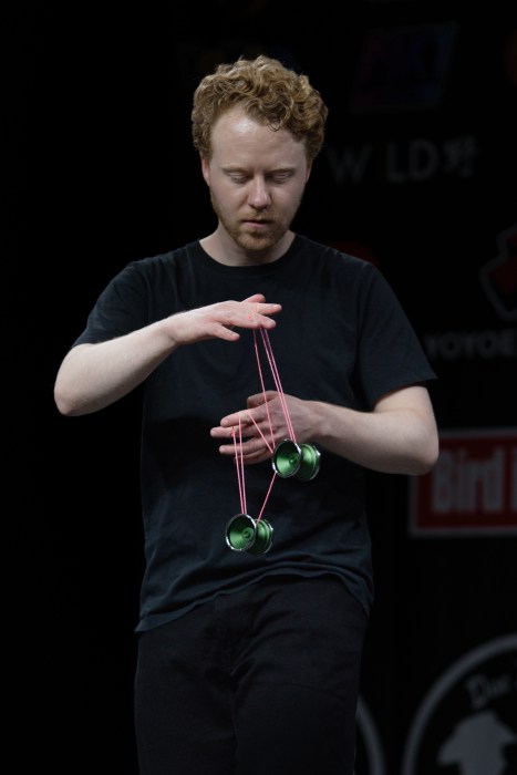 man performs yo-yo routine
