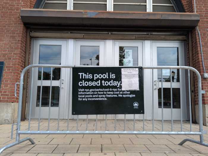 red hook pool closed sign