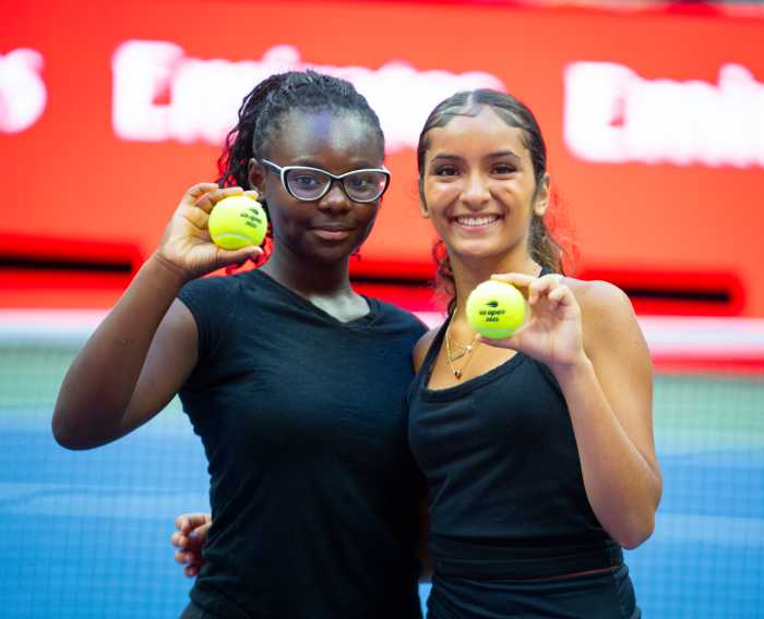Kids from Kings County Tennis League rally with Sloane Stephens, John Isner at U.S. Open • Brooklyn Paper 3 KCTL young girls
