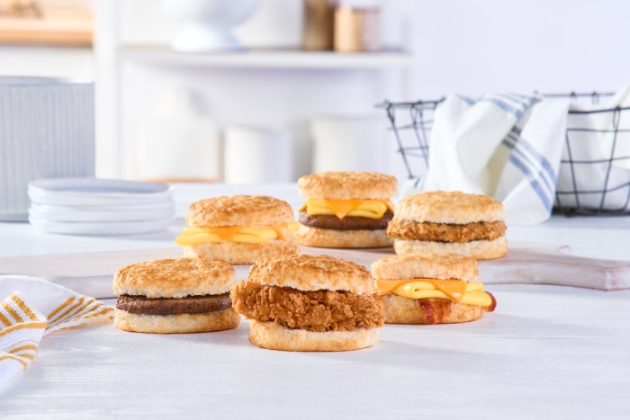 Bojangles serves breakfast biscuits all day.
