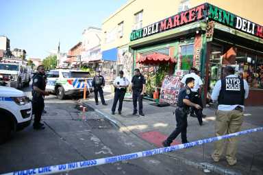 police on scene of bushwick shooting