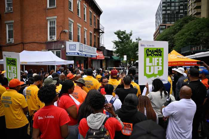 crowd at crown heights vigil mass shooting