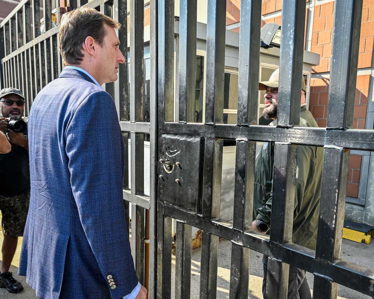 dan goldman outside MDC gate