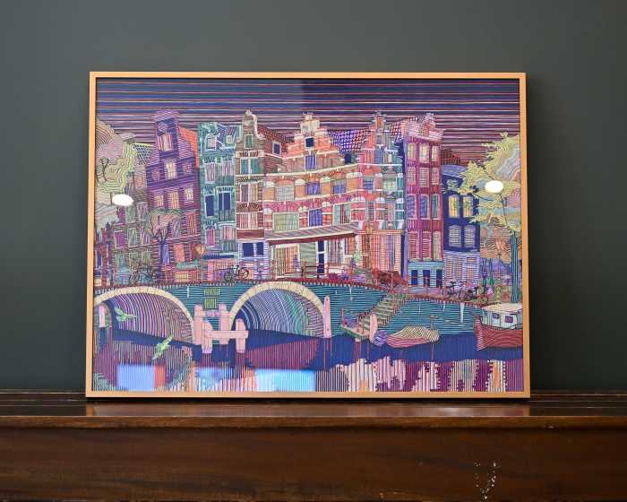 painting of amsterdam in erudito dispensary