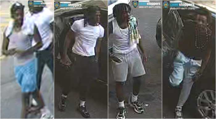 images of four suspected robbers