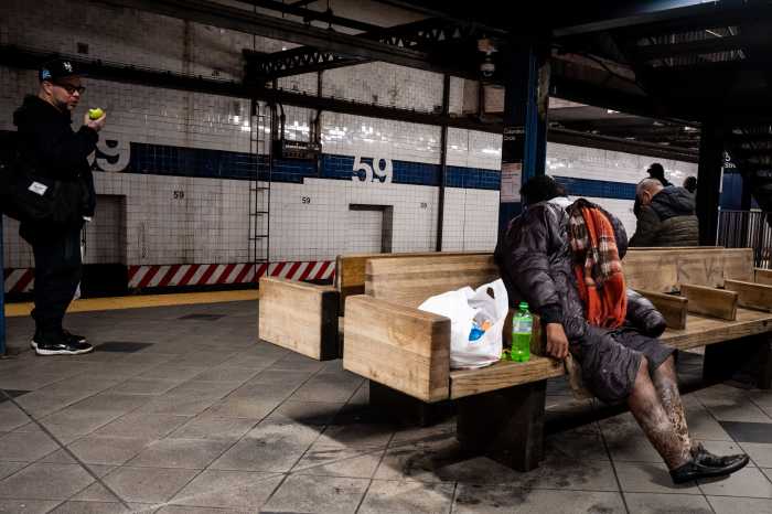 NY:  Unsheltered in the subway