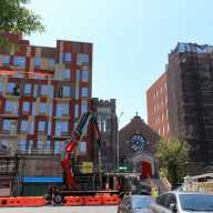apartment buildings beside bushwick avenue church