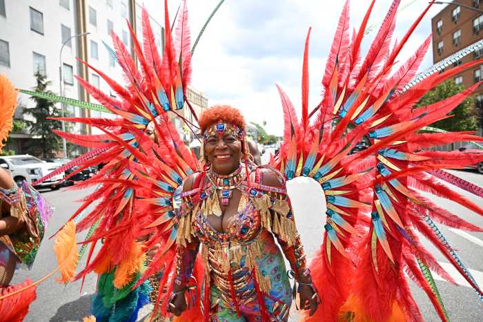 woman in carnival outfit