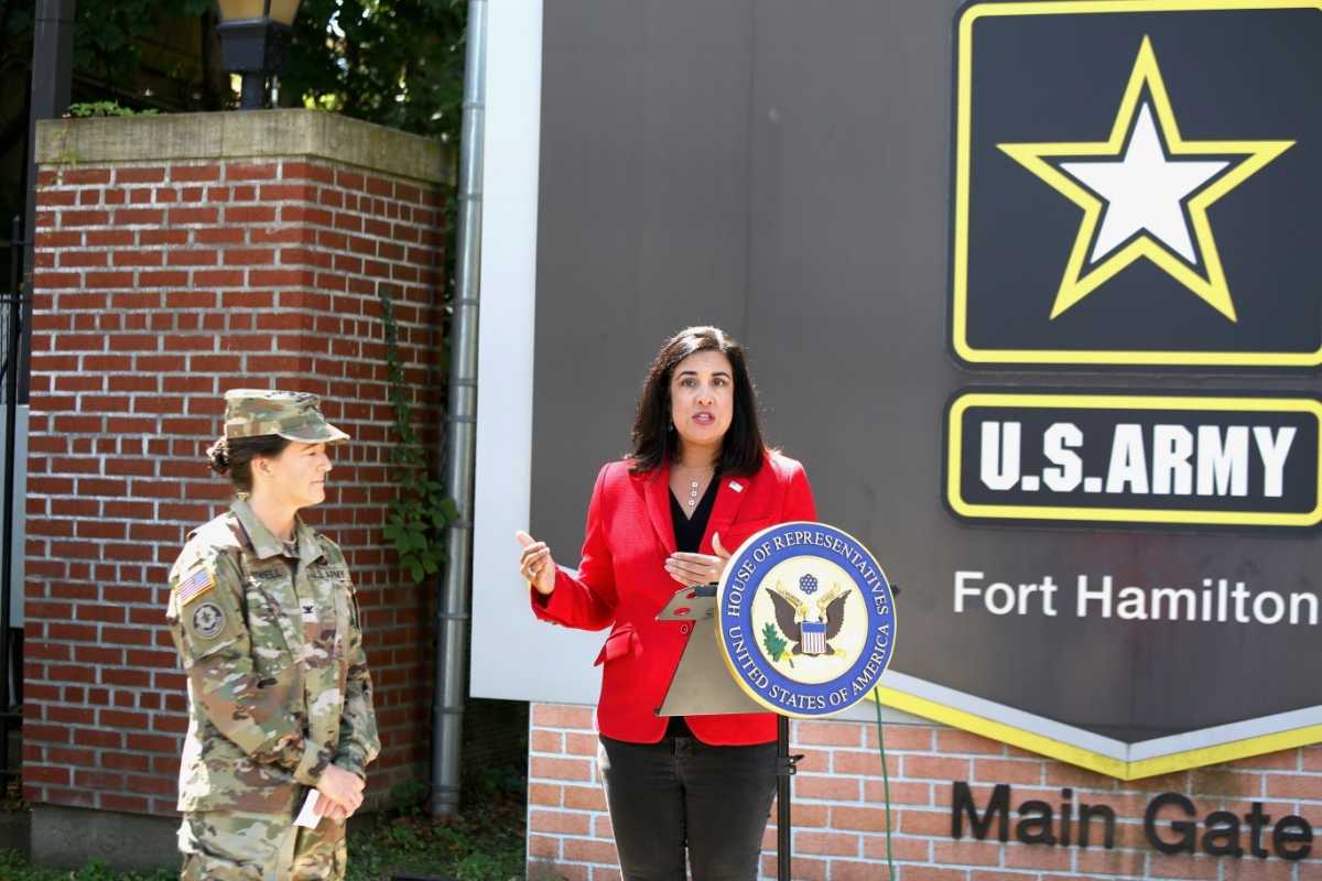 malliotakis at fort hamilton