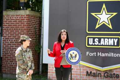 malliotakis at fort hamilton