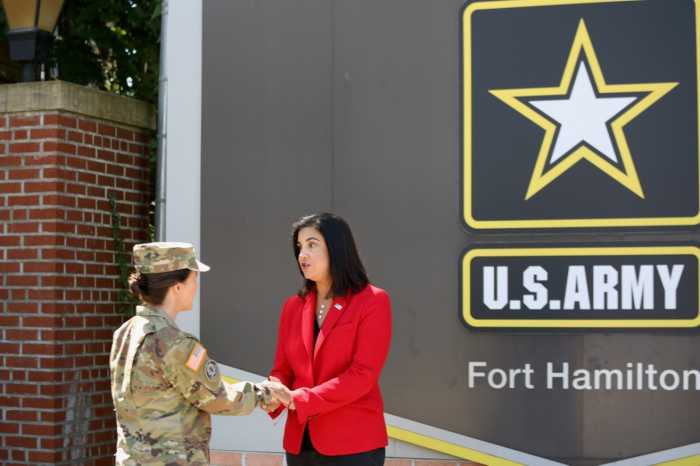 malliotakis at fort hamilton