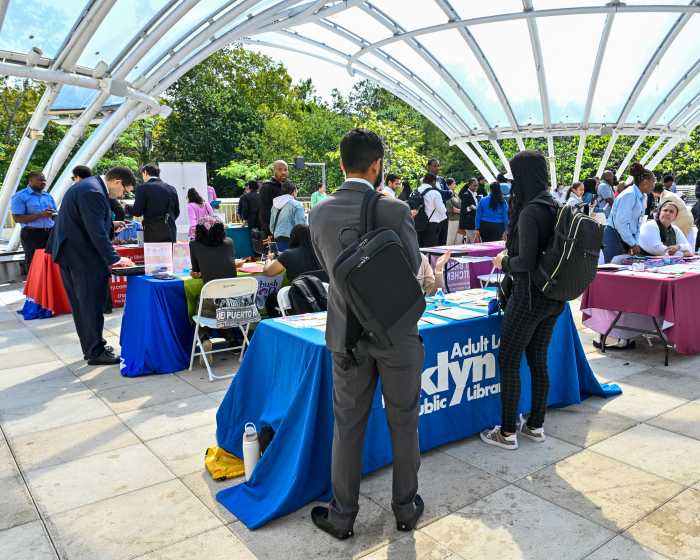people at SBS job fair
