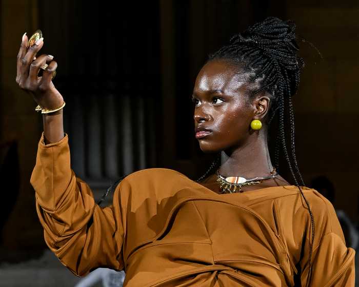 model on runway in brooklyn