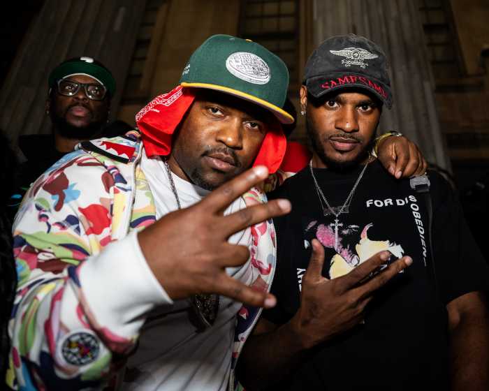people posing at brooklyn fashion show