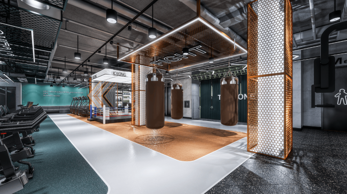 rendering of apartment gym