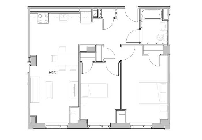 three-bedroom floor plan at marcus garvey village
