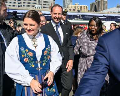 NY: H.R.H. Crown Prince Haakon of Norway visits New York City