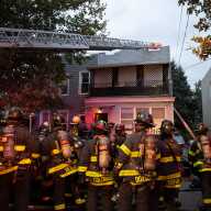 firefighters outside east new york collapse