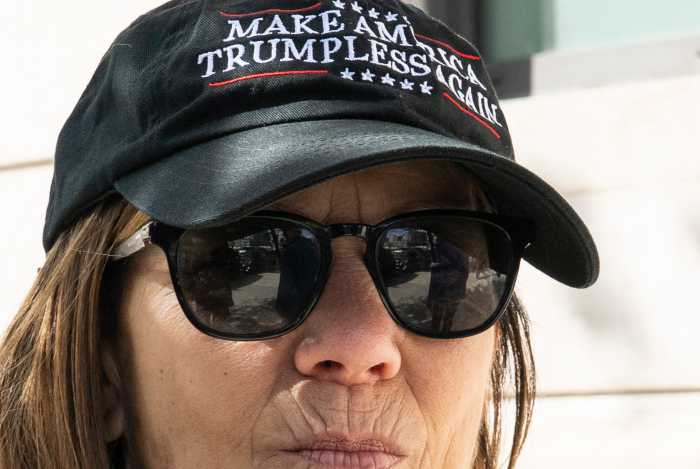 woman at no kings in park slope