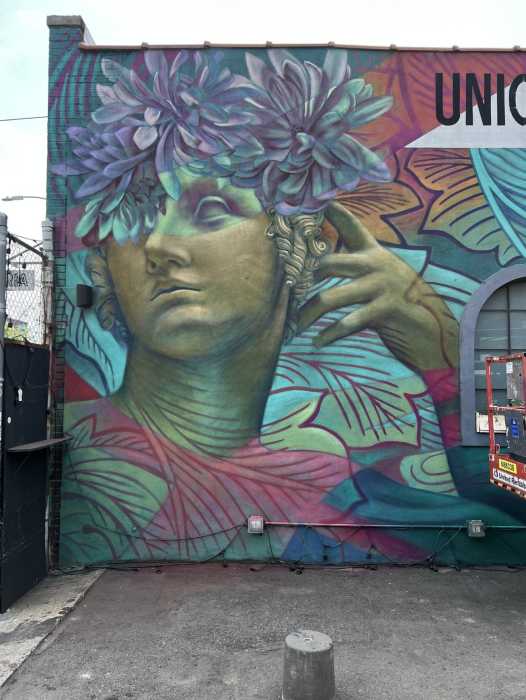 colorful mural in bushwick