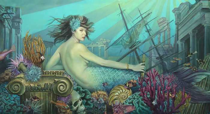 mermaid mural