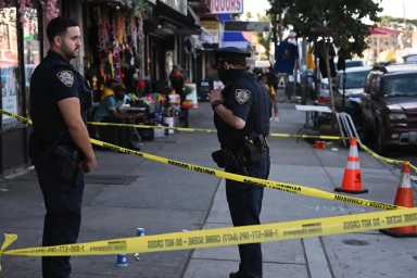 police at scene of shooting in Brooklyn