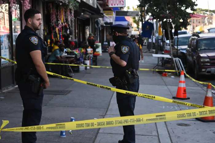 police at scene of shooting in Brooklyn