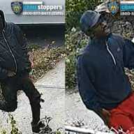 The suspects sought for robbing a man in East Flatbush.
