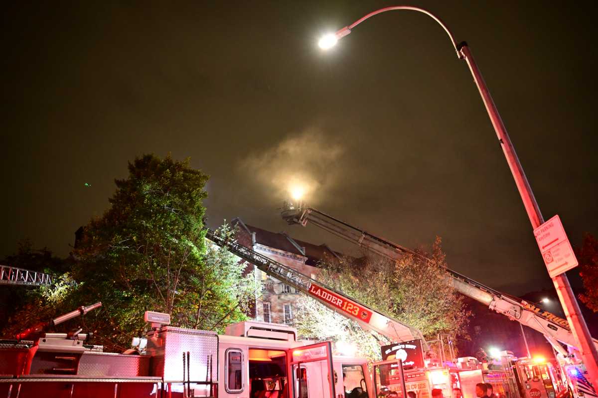 Firefighters battled fire throughout a private dwelling at 190 New York Avenue during a three alarm fire on Wednesday, November 12.