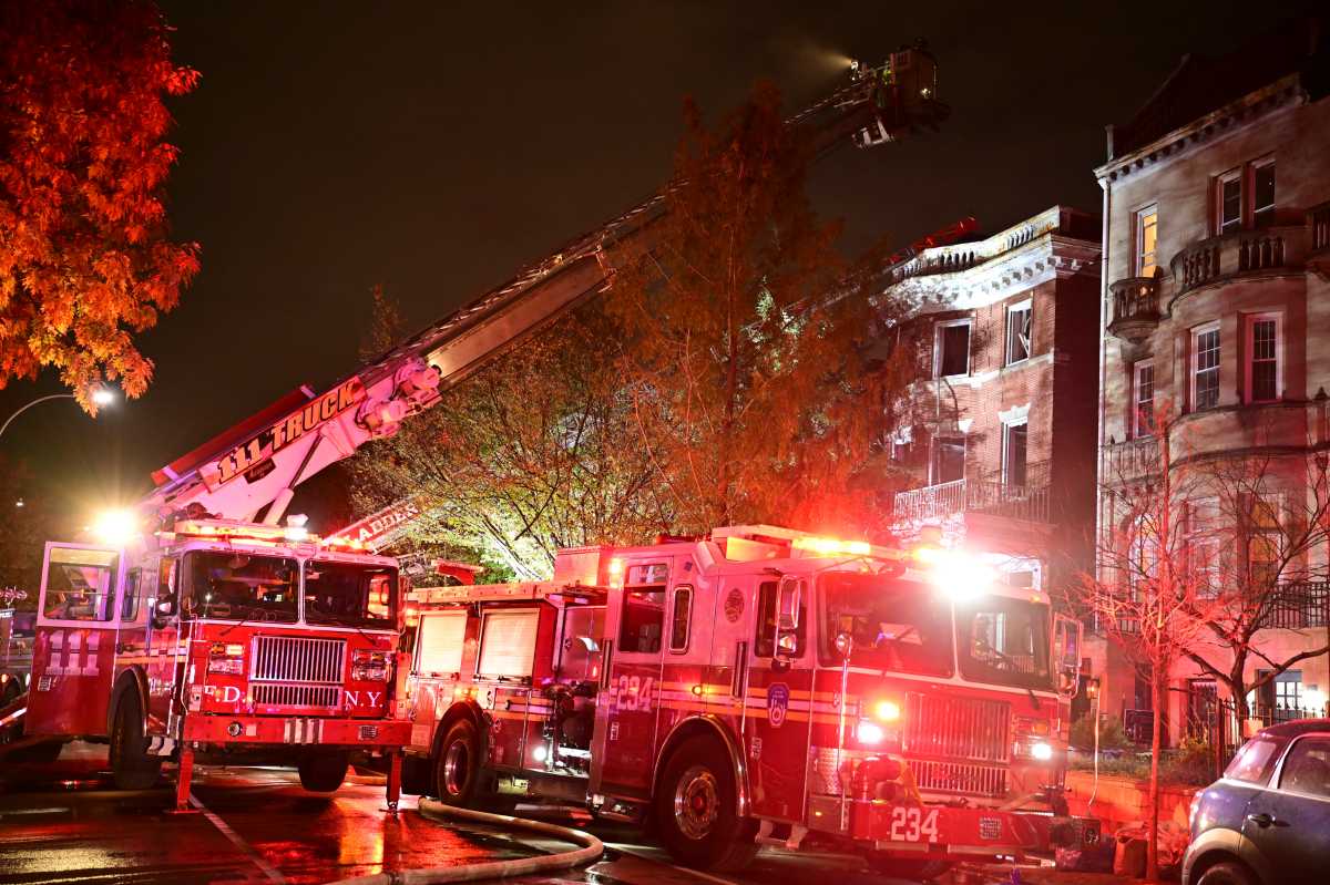 Firefighters battled fire throughout a private dwelling at 190 New York Avenue during a three alarm fire on Wednesday, November 12.