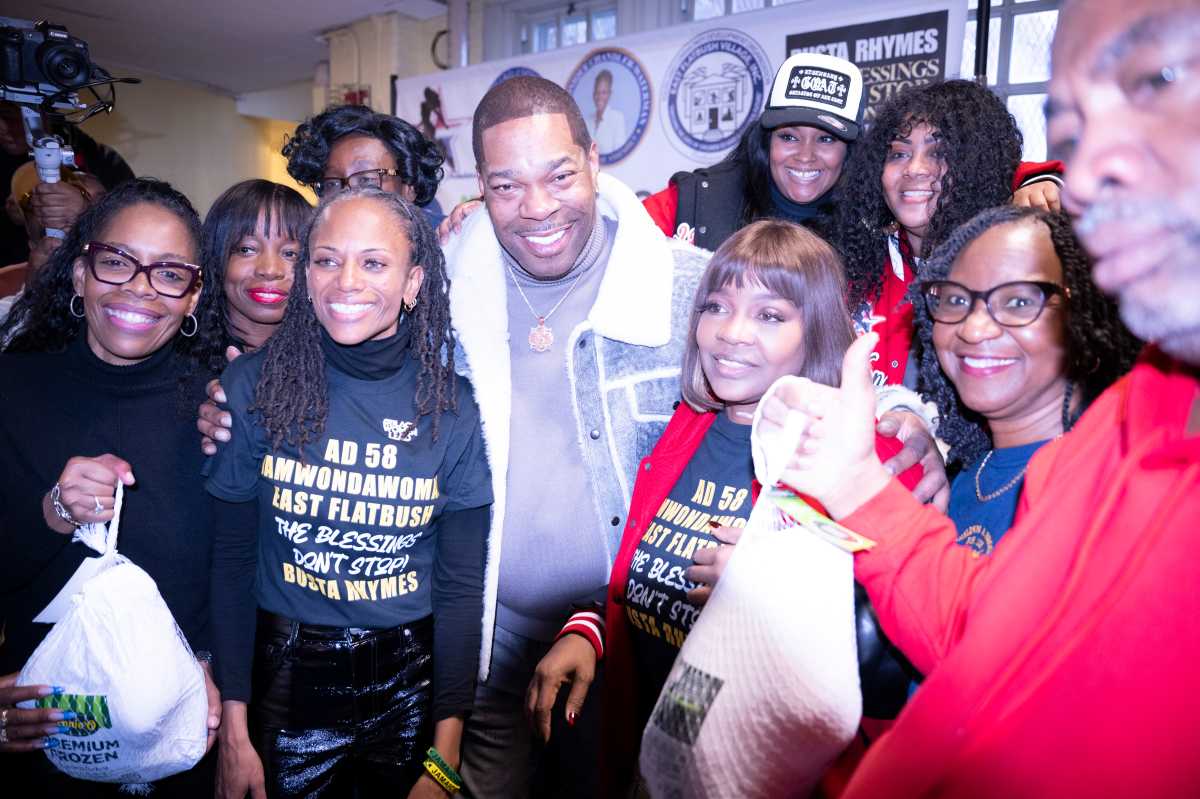 ‘The Blessings Don’t Stop’: Hip-hop legend Busta Rhymes joins East Flatbush pol for holiday giveaway
