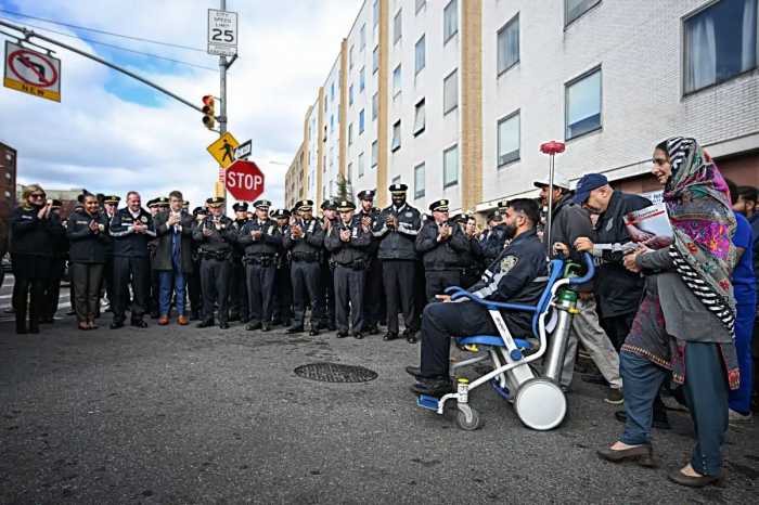 officer discharged from hospital