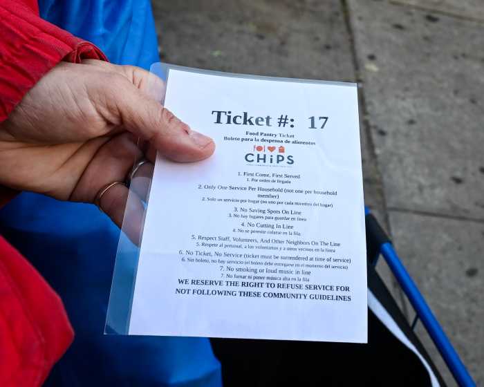 ticket at chips food distribution