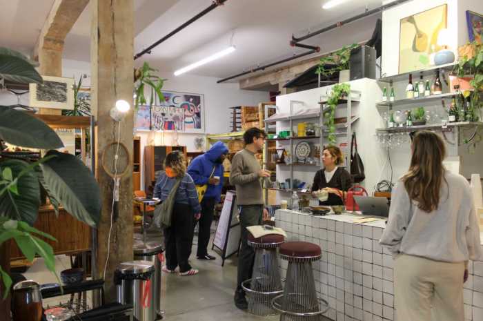 cafe in vintage shop